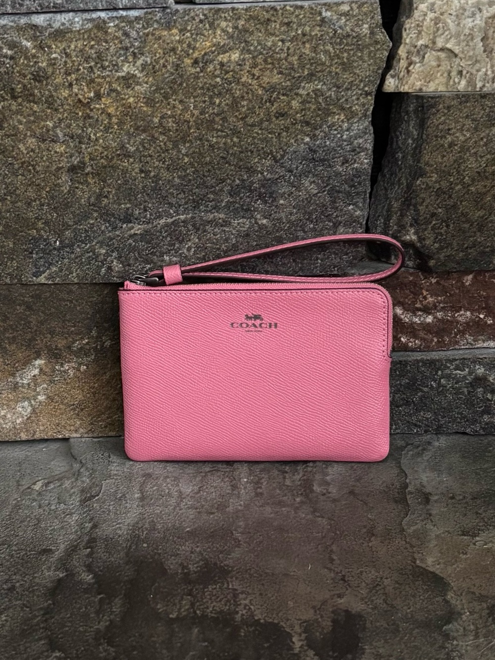 COACH Corner Zip Wristlet